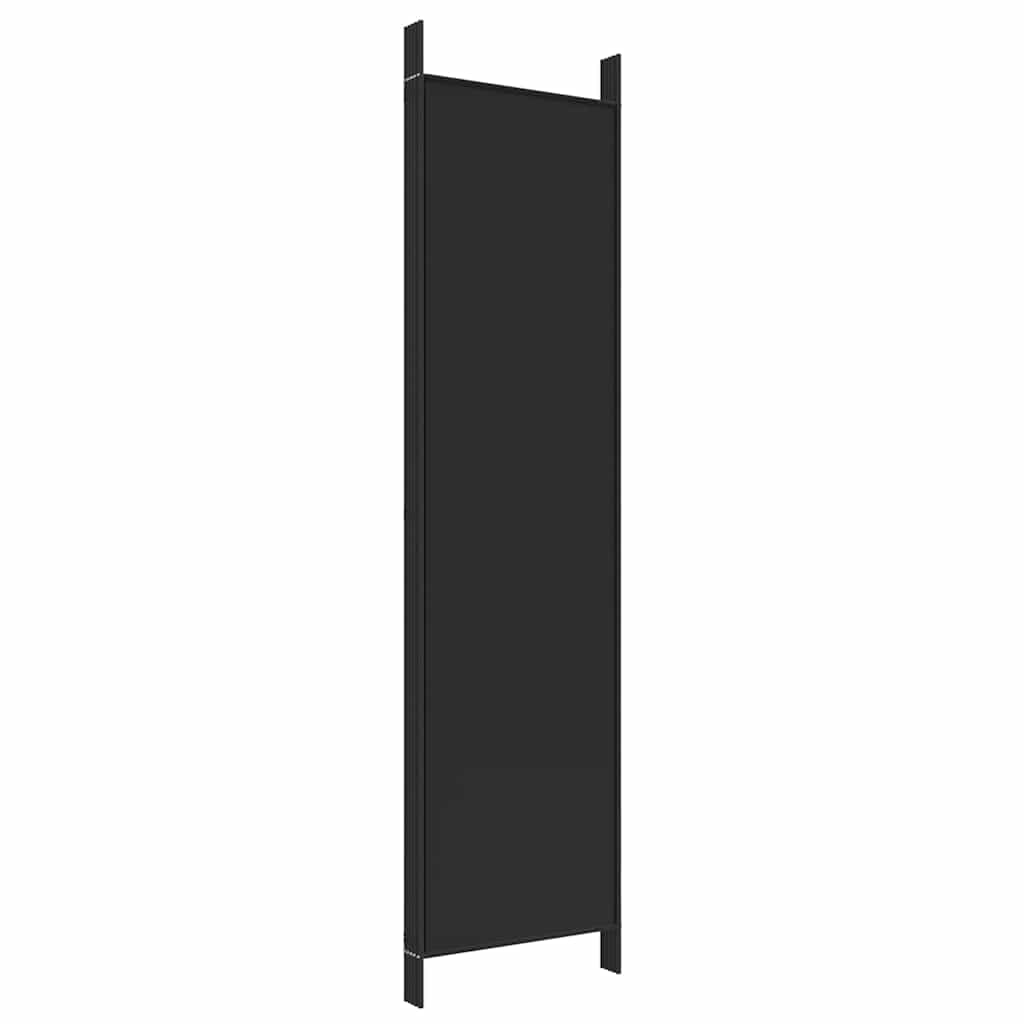 Kambario pertvara, 5 dalių, juodos spalvos, 250x200cm, audinys