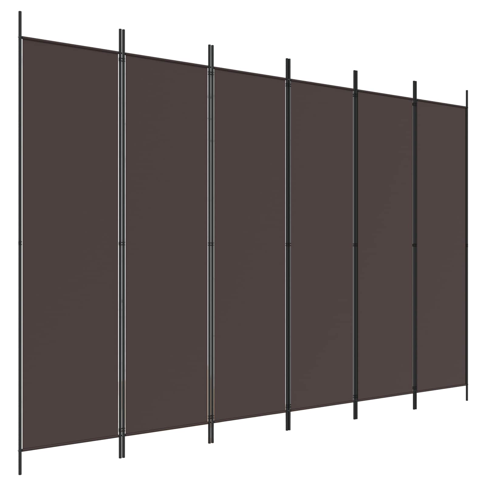 Istabas nodalītājs, 6 daļas, brūns, 300x200cm, audums
