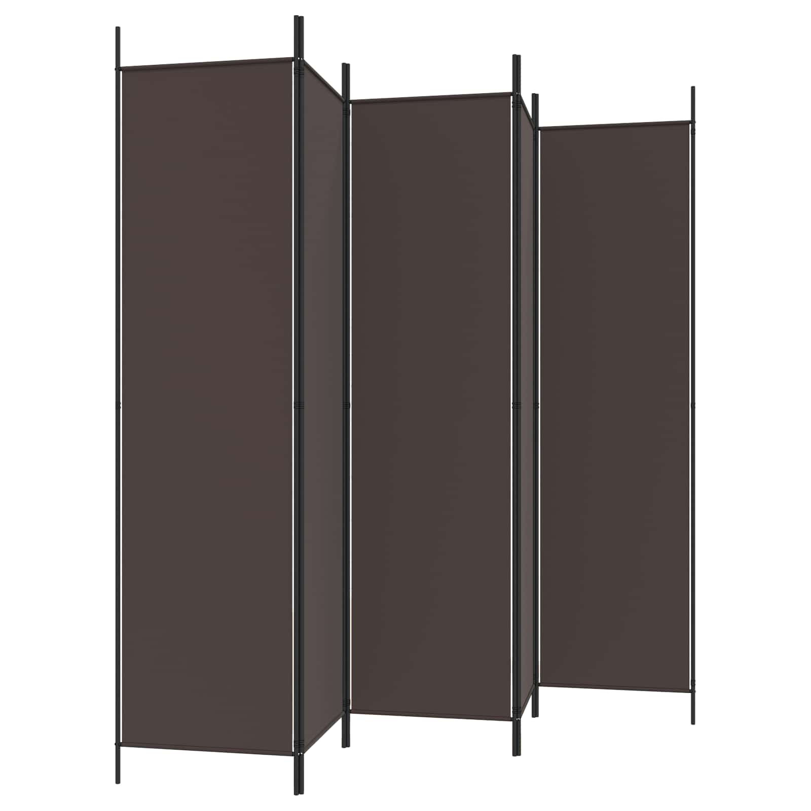 Istabas nodalītājs, 6 daļas, brūns, 300x200cm, audums