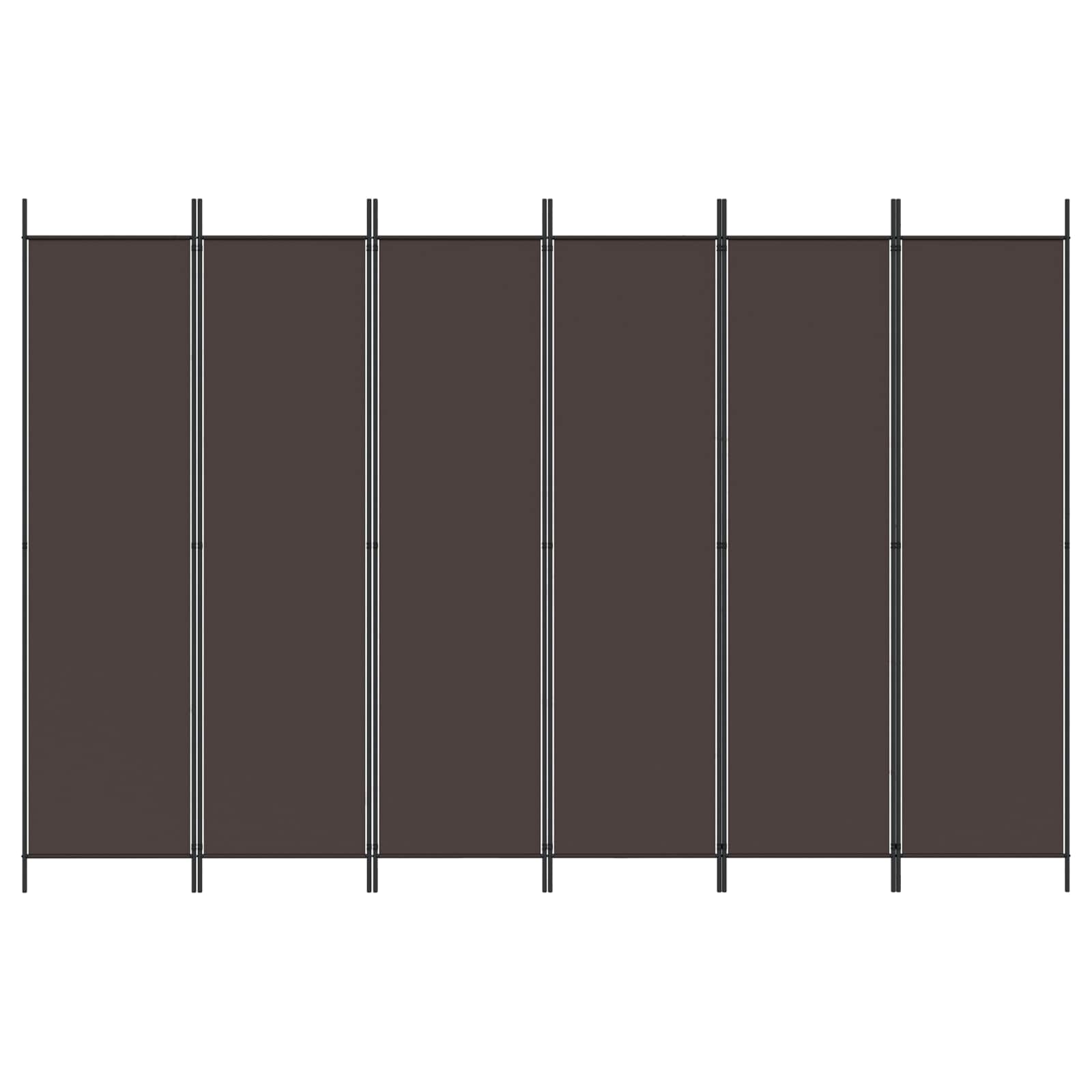 Istabas nodalītājs, 6 daļas, brūns, 300x200cm, audums