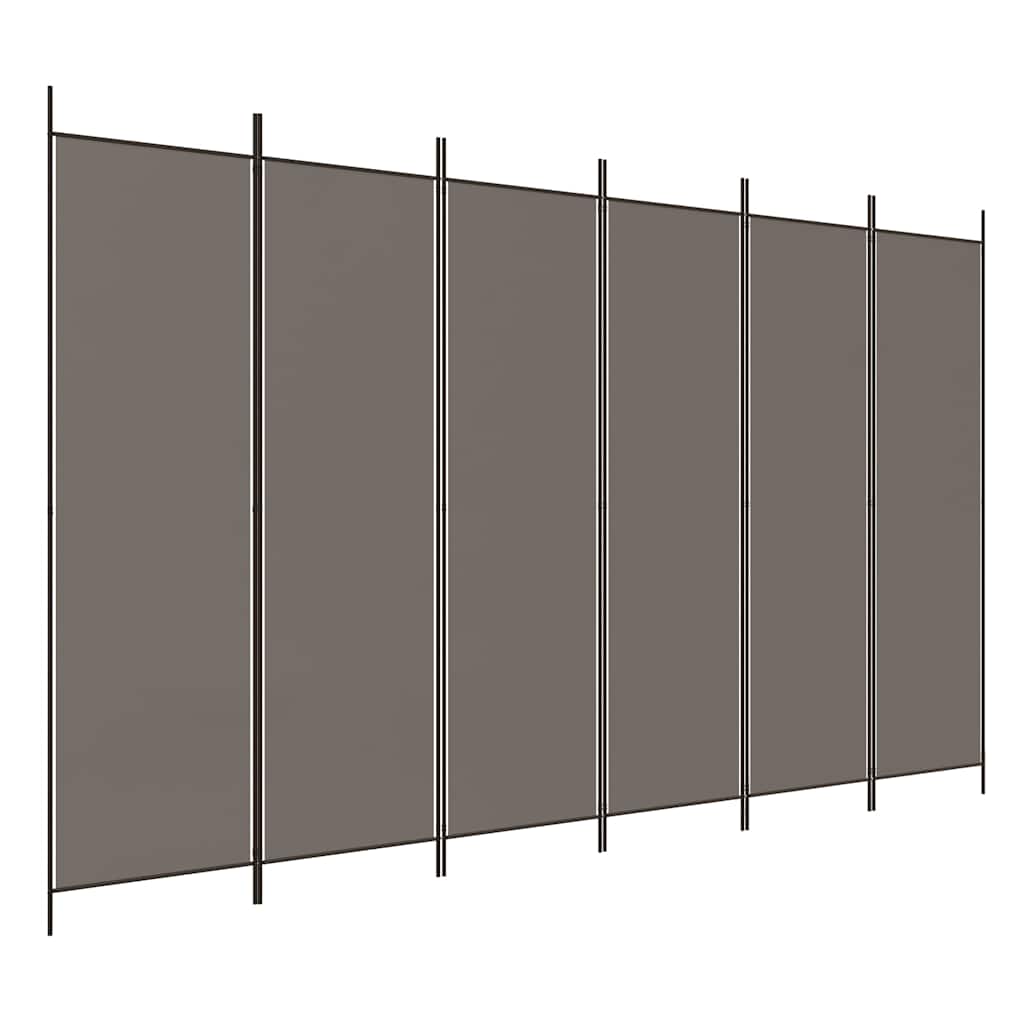 Telpas sadalītājs, 6 daļas, antracītā krāsā, 300x200cm, audums