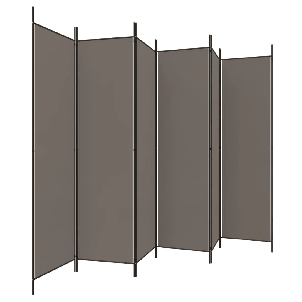 Kambario pertvara, 6 dalių, antracito, 300x200cm, audinys