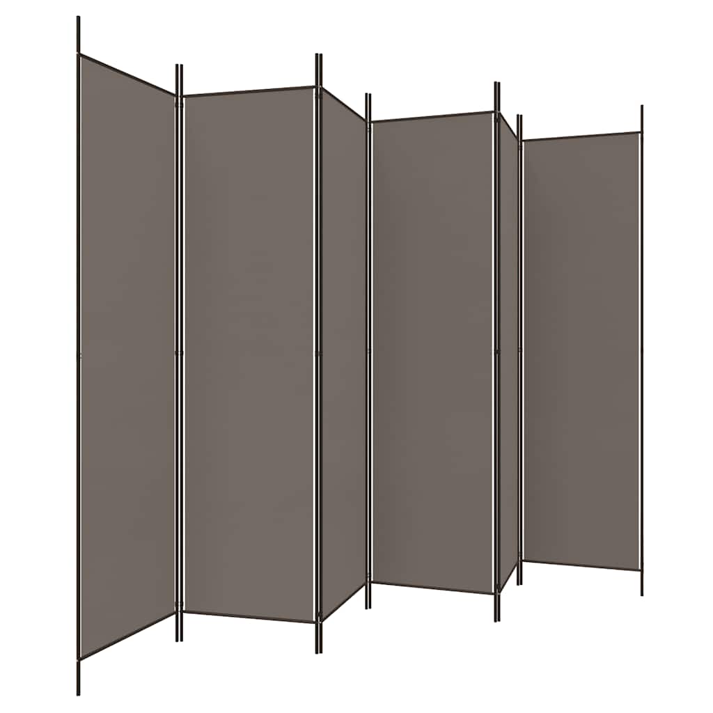 Kambario pertvara, 6 dalių, antracito, 300x200cm, audinys