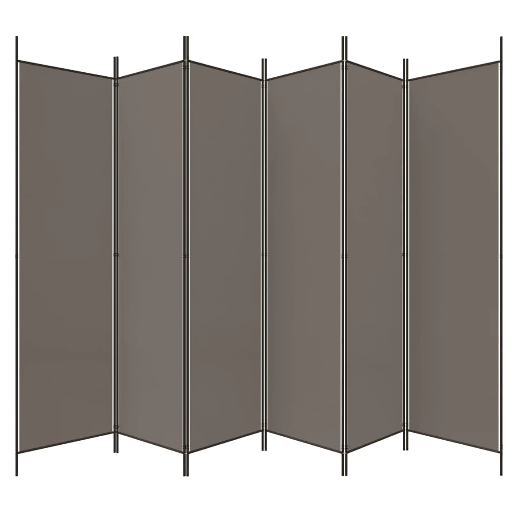 Kambario pertvara, 6 dalių, antracito, 300x200cm, audinys