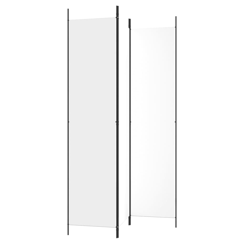 Kambario pertvara, 3 dalių, baltos spalvos, 150x220cm, audinys