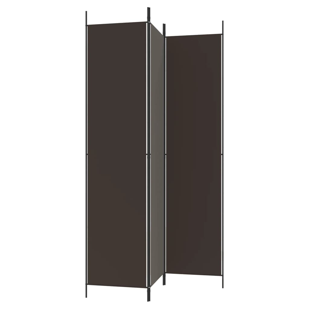 Kambario pertvara, 3 dalių, rudos spalvos, 150x220cm, audinys