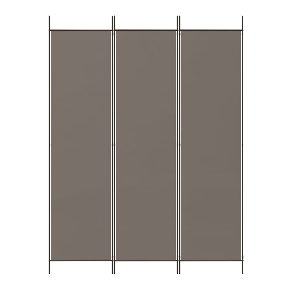 Kambario pertvara, 3 dalių, antracito, 150x220cm, audinys
