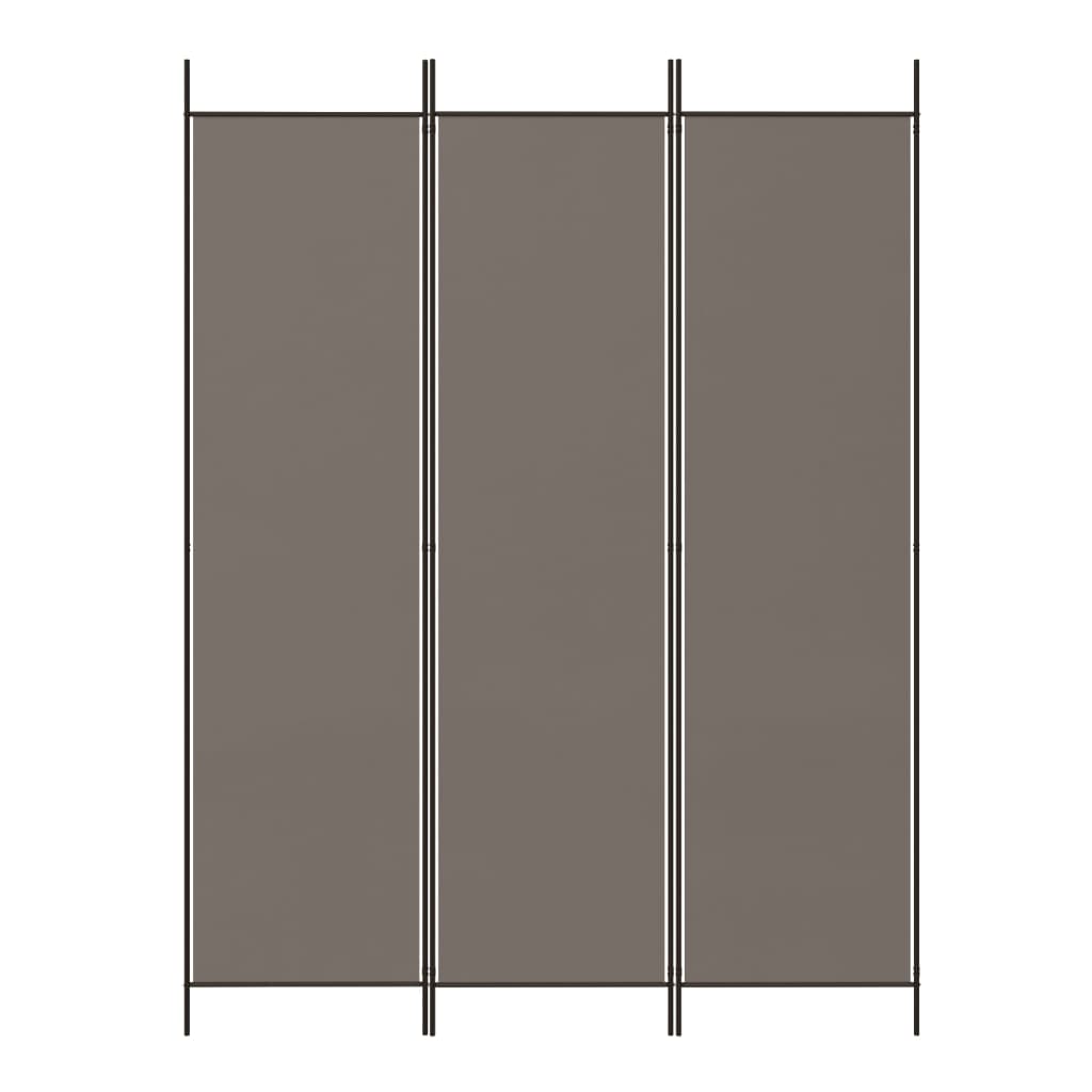 Kambario pertvara, 3 dalių, antracito, 150x220cm, audinys
