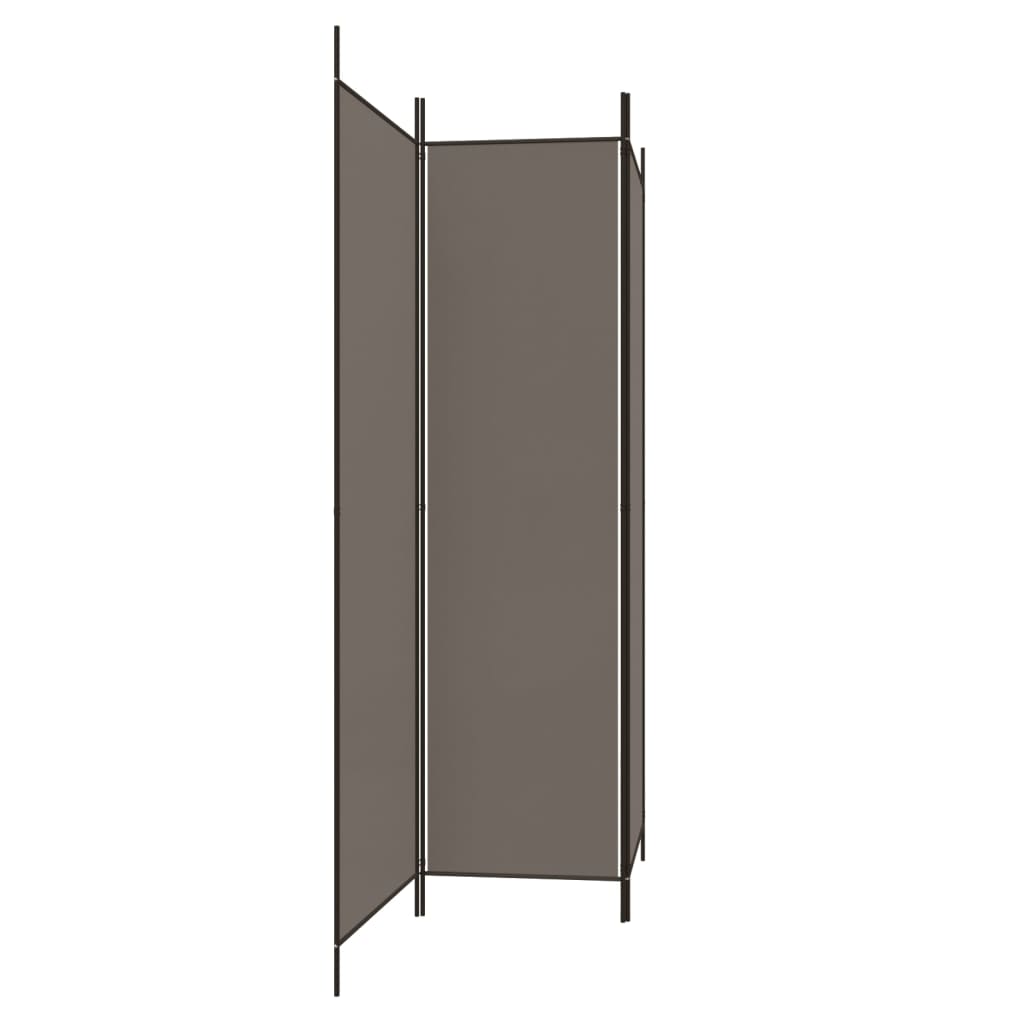 Room divider, 3-panel, anthracite, 150x220cm, fabric