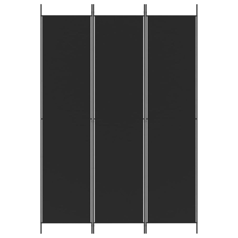 Kambario pertvara, 3 dalių, juodos spalvos, 150x220cm, audinys