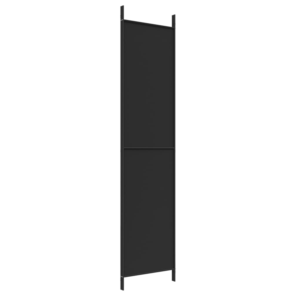Kambario pertvara, 3 dalių, juodos spalvos, 150x220cm, audinys