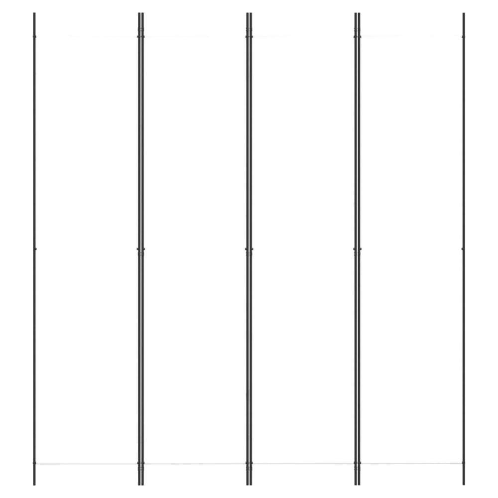 Kambario pertvara, 4 dalių, baltos spalvos, 200x220cm, audinys