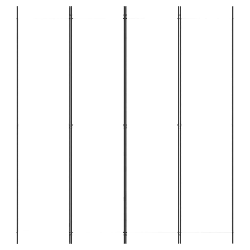 Kambario pertvara, 4 dalių, baltos spalvos, 200x220cm, audinys