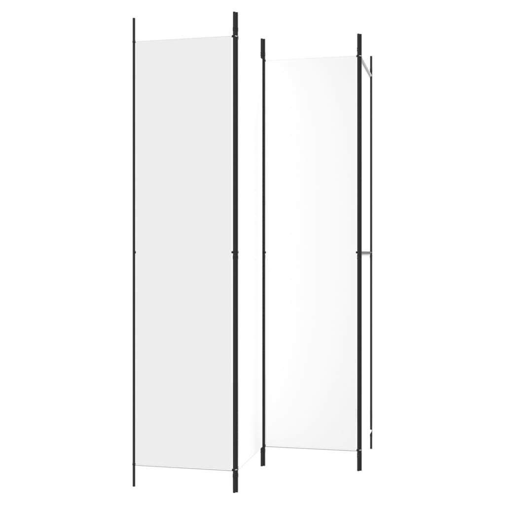 Telts nodalījums, 4 daļas, balts, 200x220cm, audums