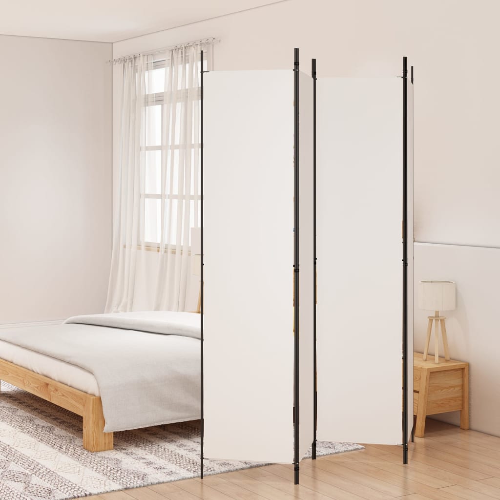 Telts nodalījums, 4 daļas, balts, 200x220cm, audums