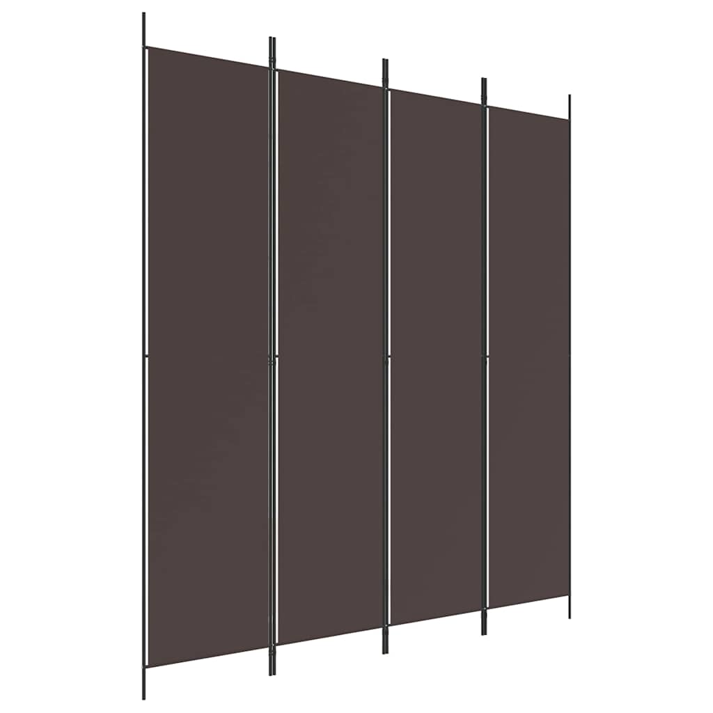 Istabas nodalītājs, 4 daļas, brūns, 200x220cm, audums