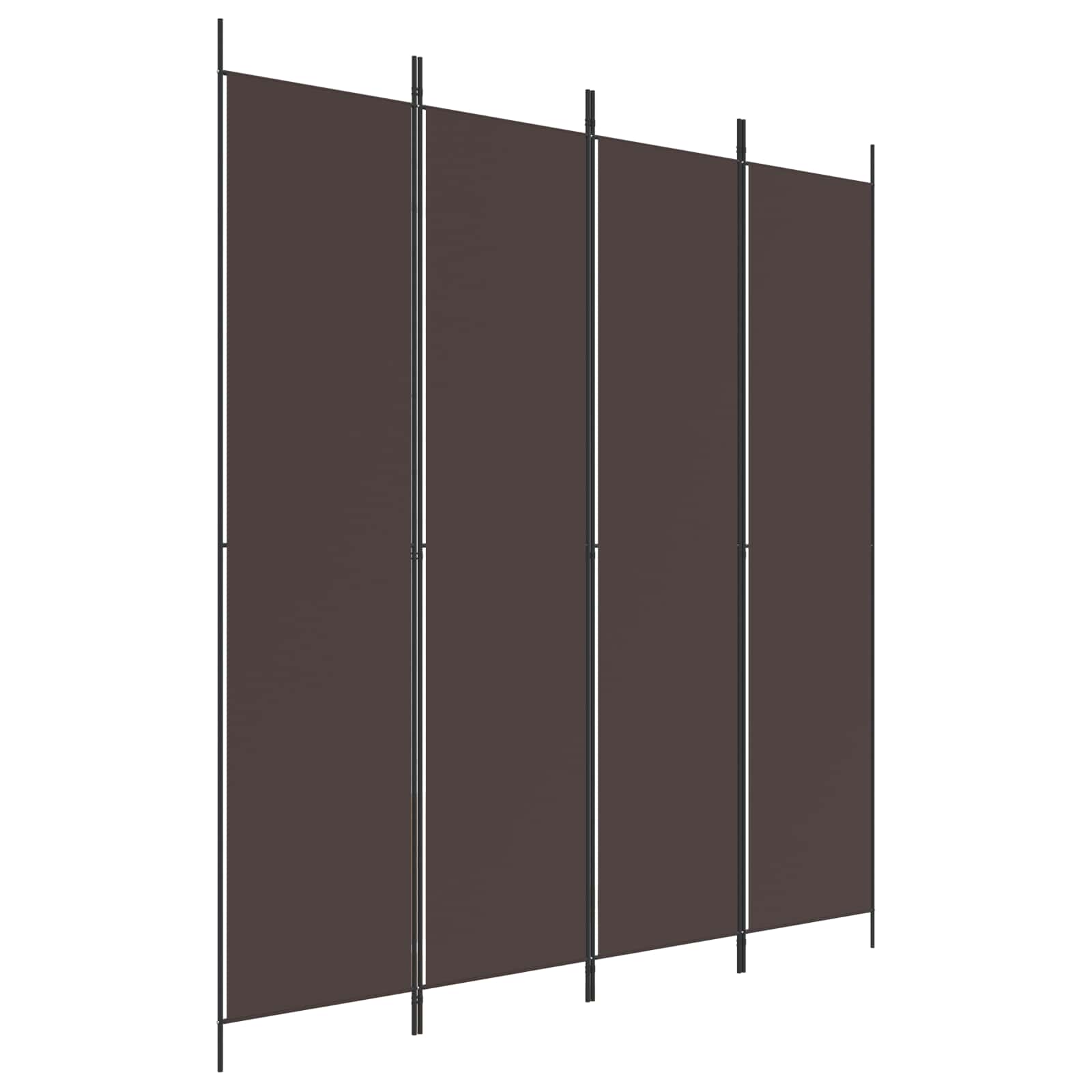 Istabas nodalītājs, 4 daļas, brūns, 200x220cm, audums