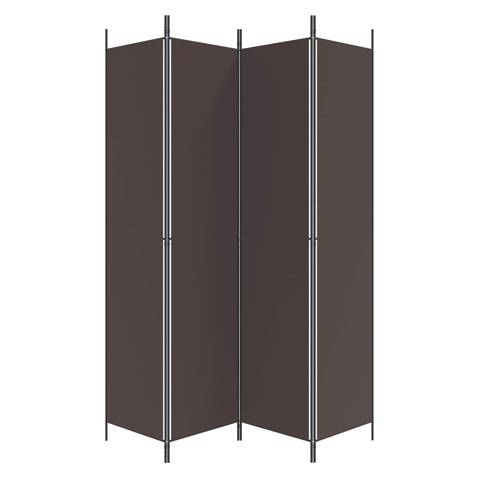 Istabas nodalītājs, 4 daļas, brūns, 200x220cm, audums