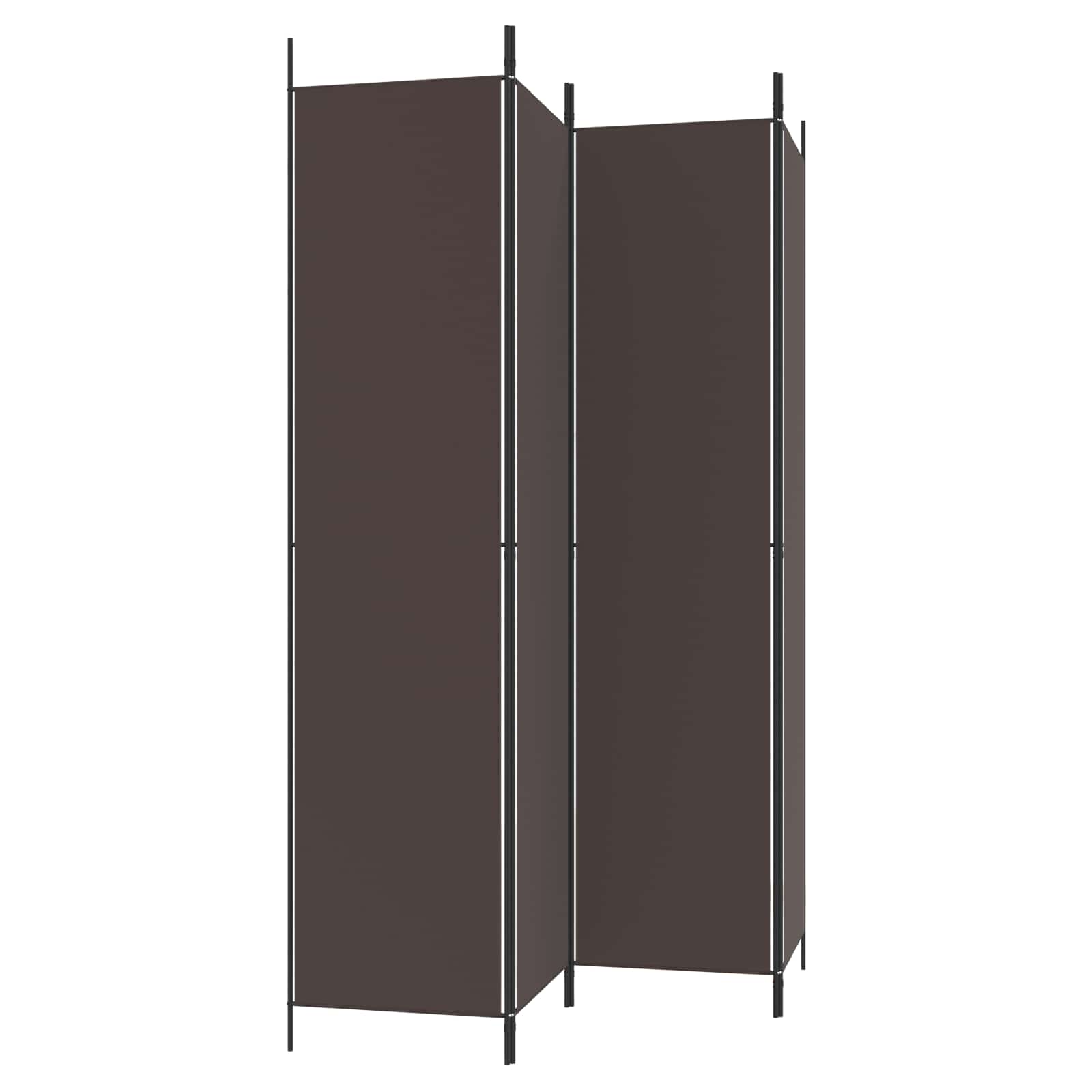 Istabas nodalītājs, 4 daļas, brūns, 200x220cm, audums