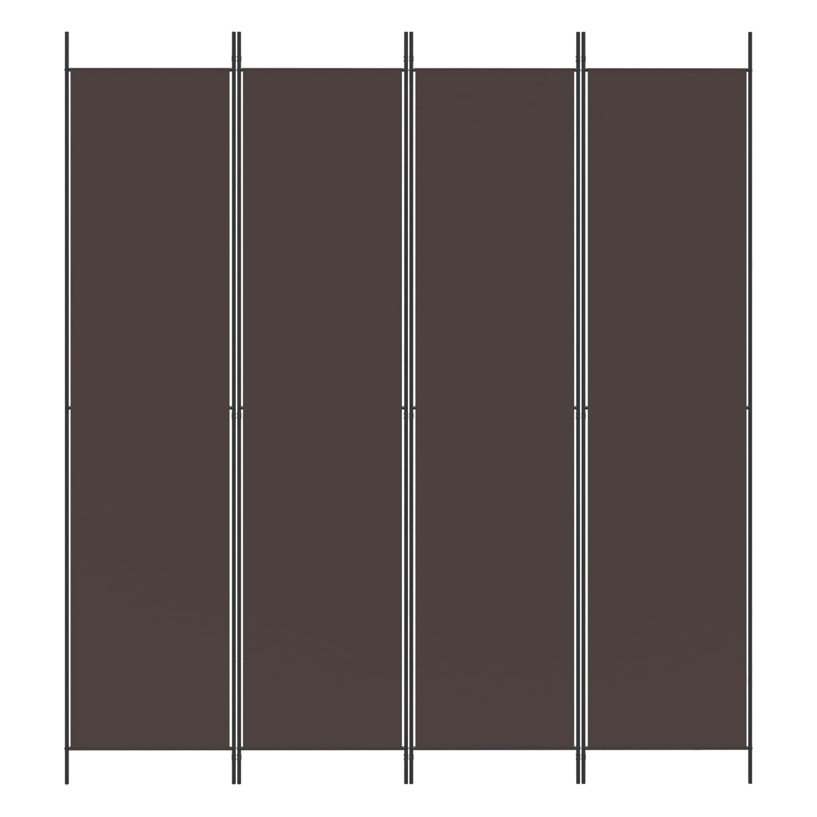 Istabas nodalītājs, 4 daļas, brūns, 200x220cm, audums