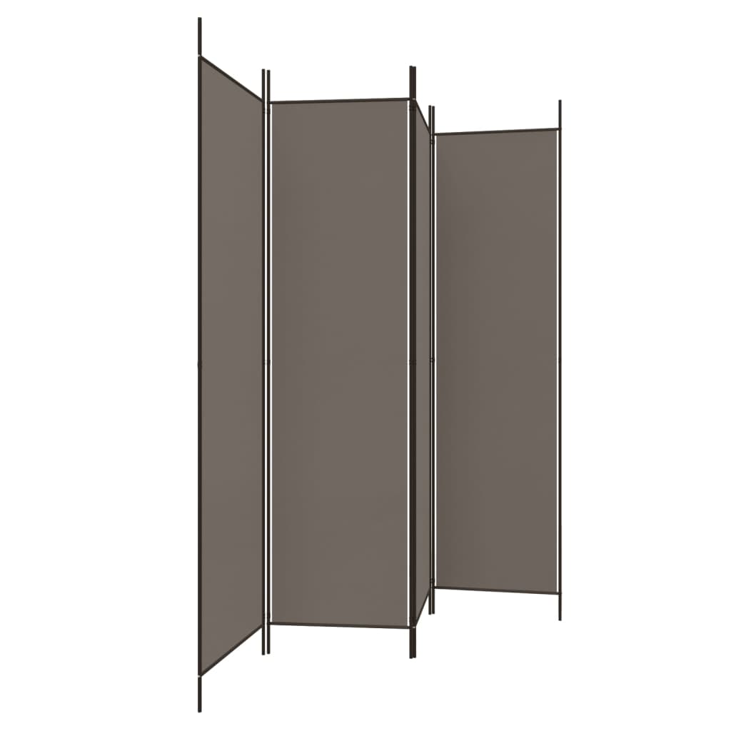 Telpas sadalītājs, 4 daļu, antracīts, 200x220cm, audums