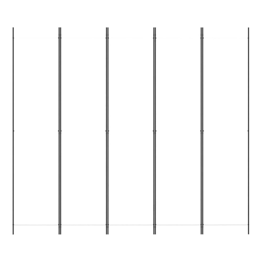 Kambario pertvara, 5 dalių, baltos spalvos, 250x220cm, audinys