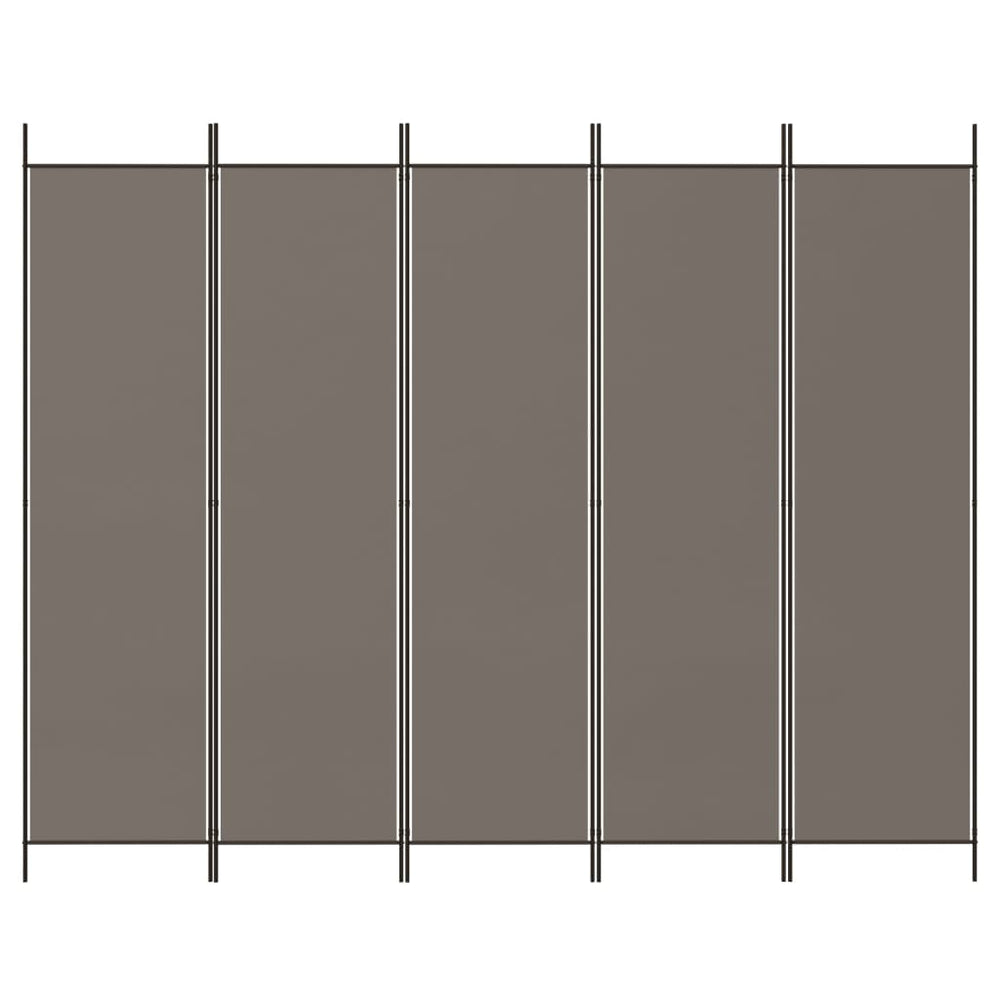 Kambario pertvara, 5 dalių, antracito, 250x220cm, audinys