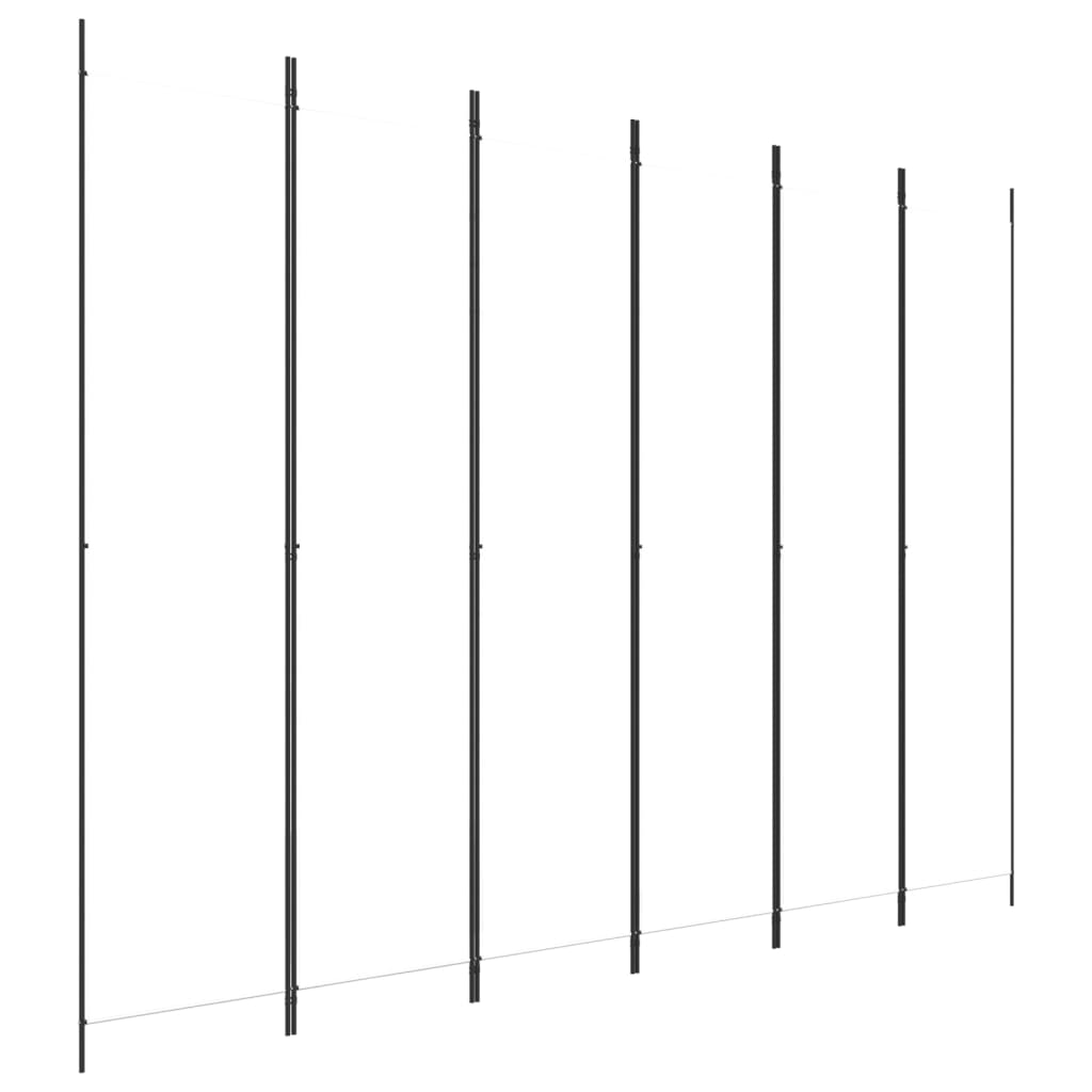 Istabas starpsiena, 6 daļas, balta, 300x220 cm, audums
