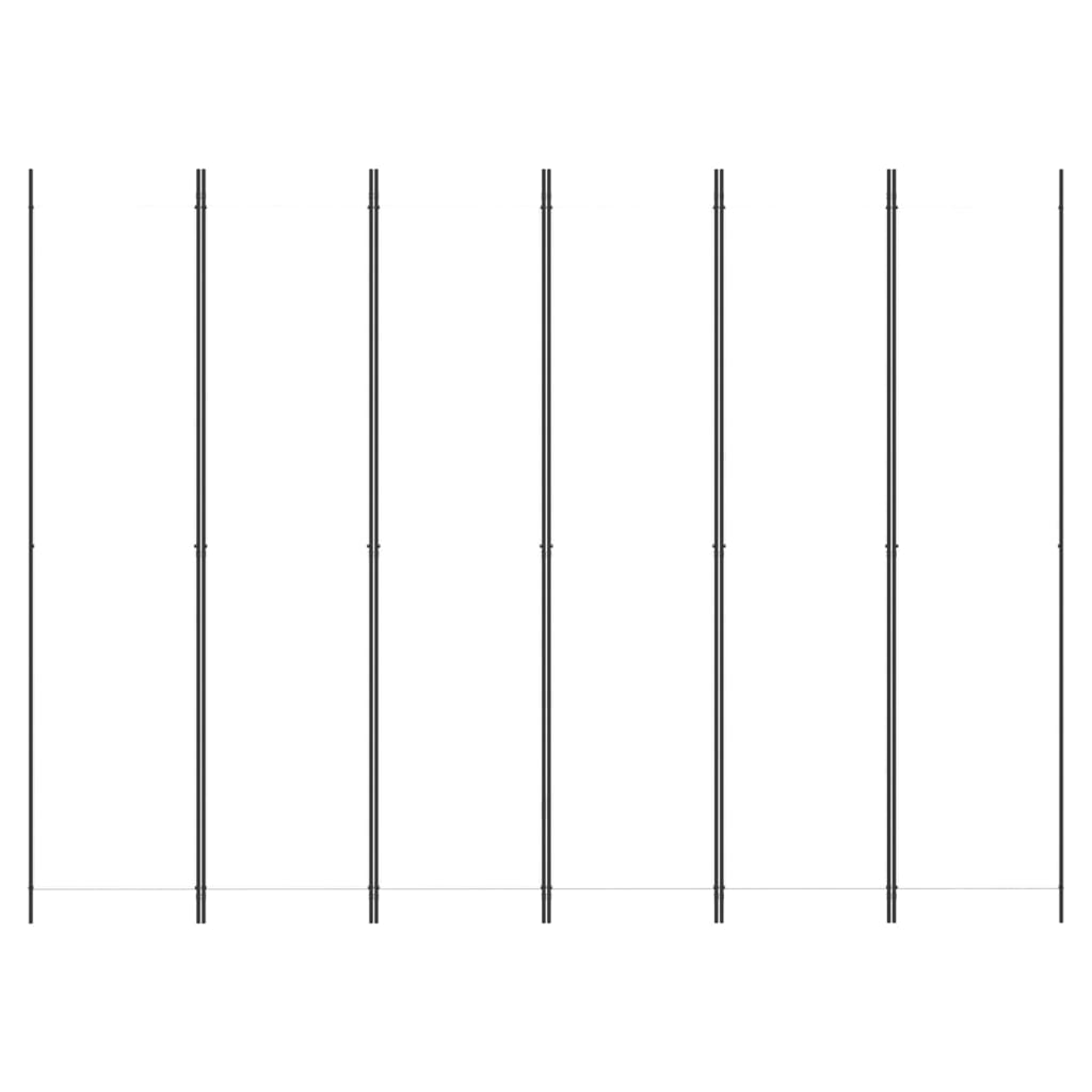 Istabas starpsiena, 6 daļas, balta, 300x220 cm, audums