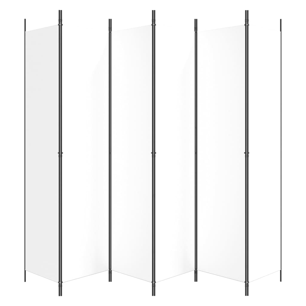 Istabas starpsiena, 6 daļas, balta, 300x220 cm, audums