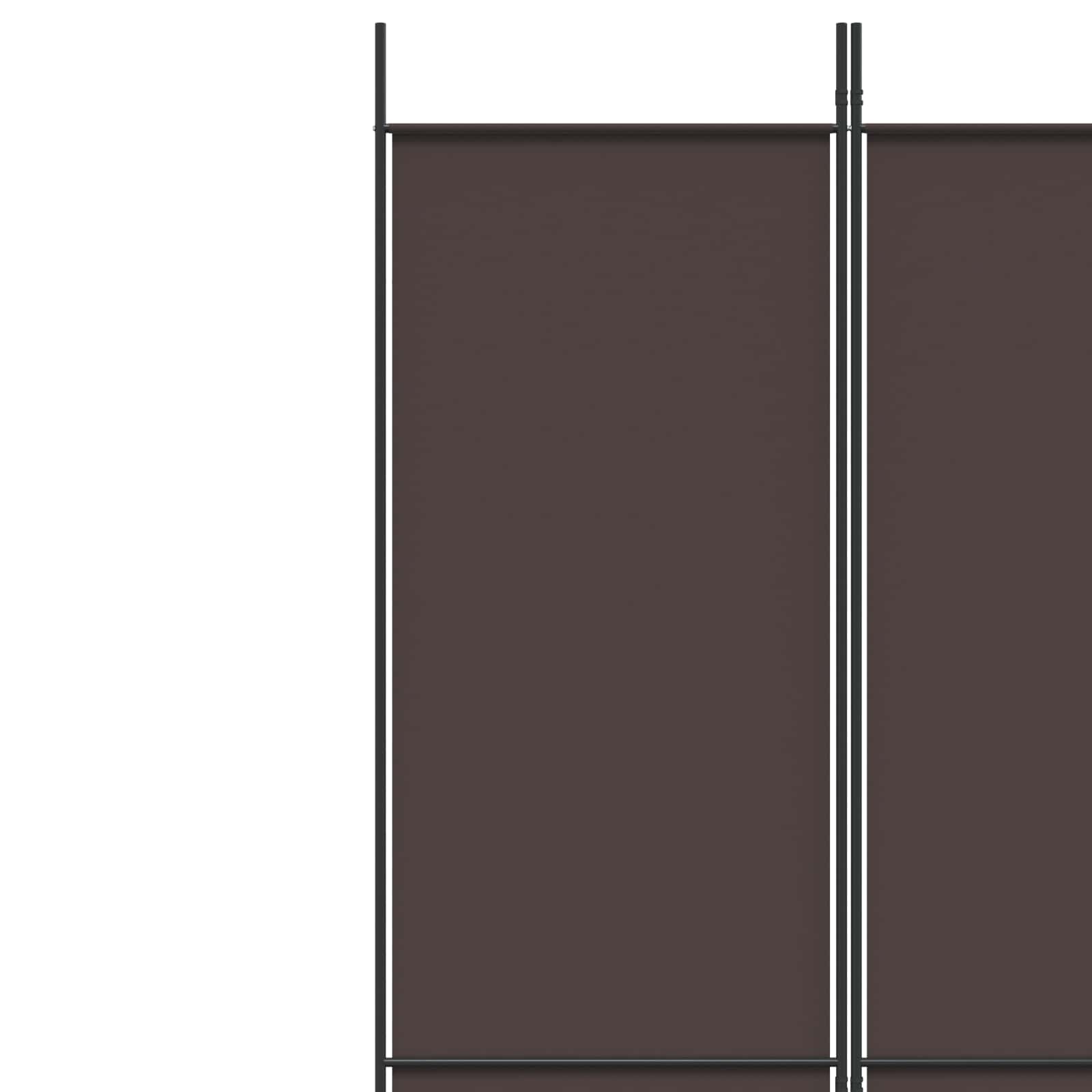 Room divider, 6-panel, brown, 300x220cm, fabric