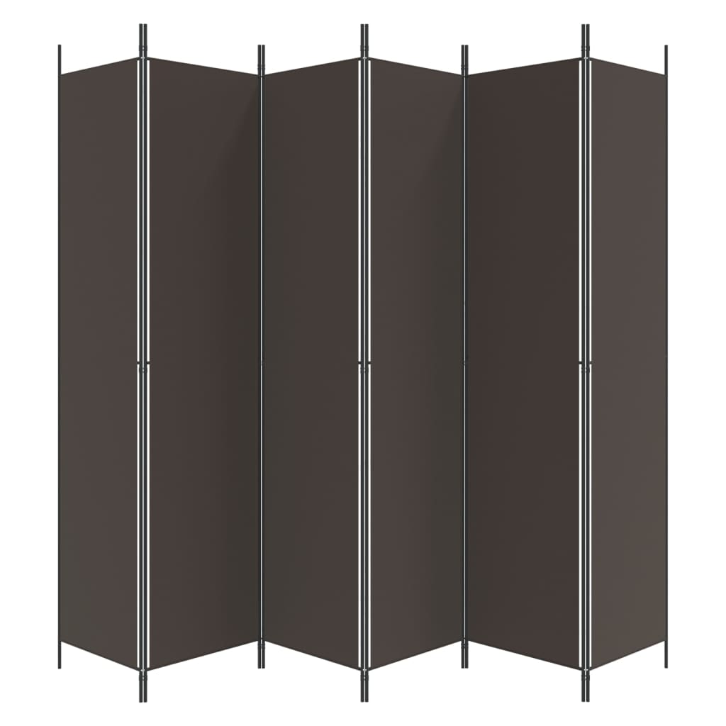 Kambario pertvara, 6 dalių, rudos spalvos, 300x220cm, audinys