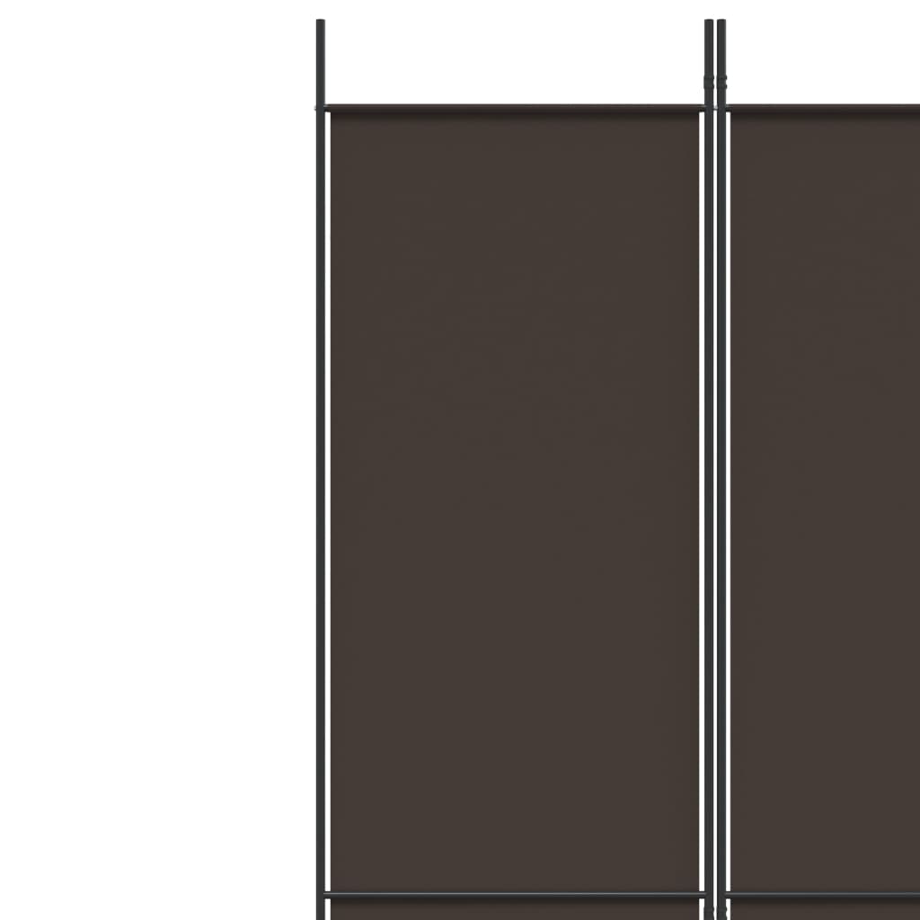 Kambario pertvara, 6 dalių, rudos spalvos, 300x220cm, audinys