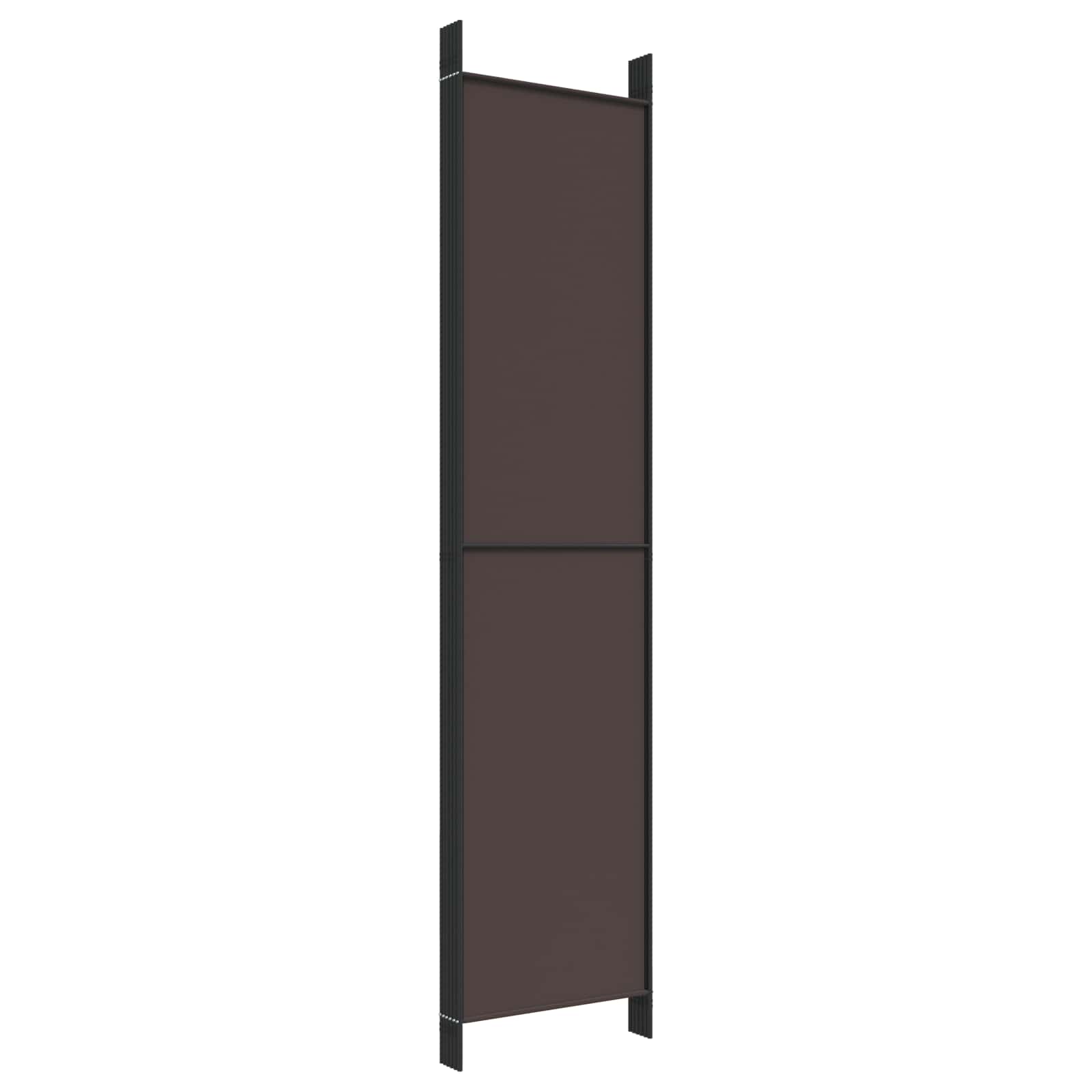 Room divider, 6-panel, brown, 300x220cm, fabric
