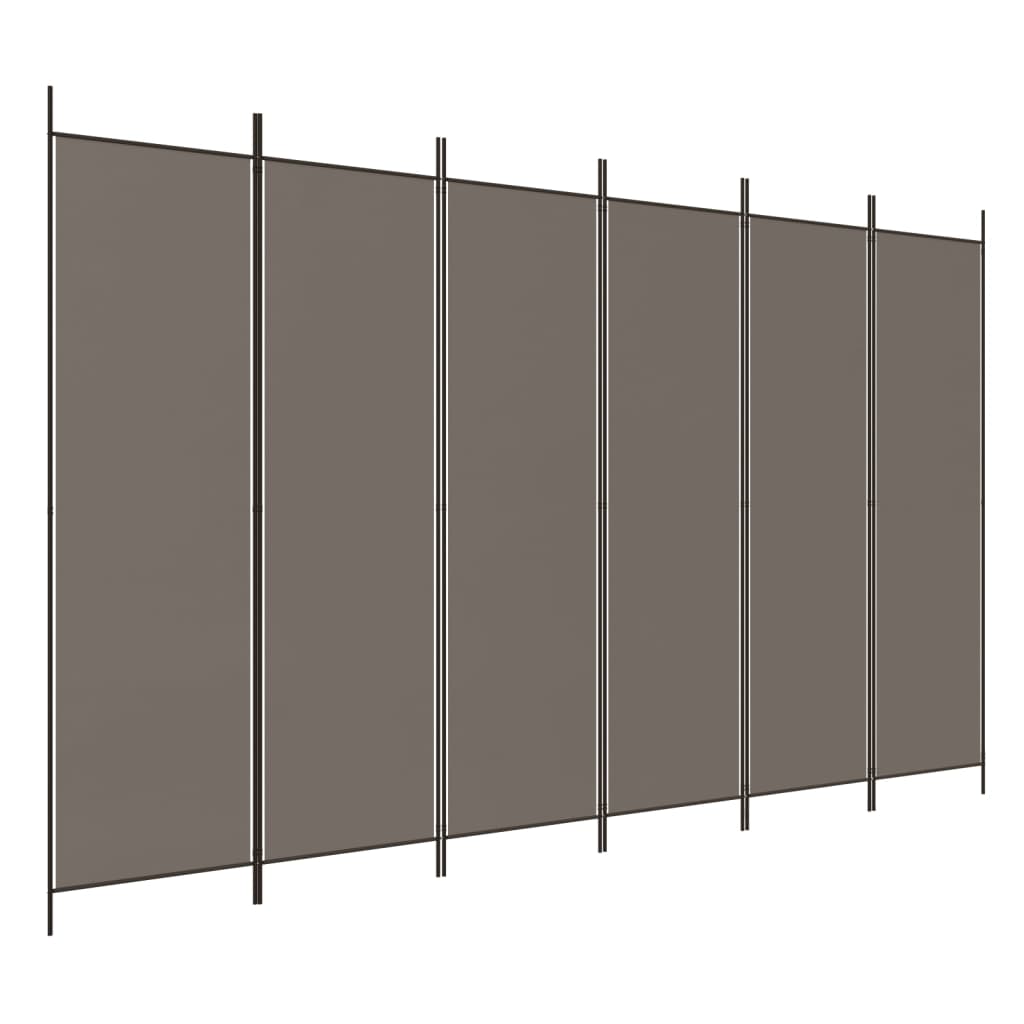 Telpa nodalījums, 6 daļas, antracītā krāsā, 300x220cm, audums