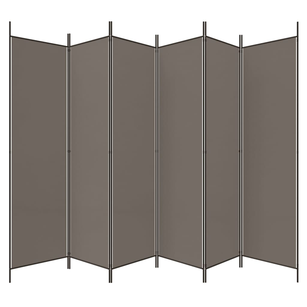 Telpa nodalījums, 6 daļas, antracītā krāsā, 300x220cm, audums