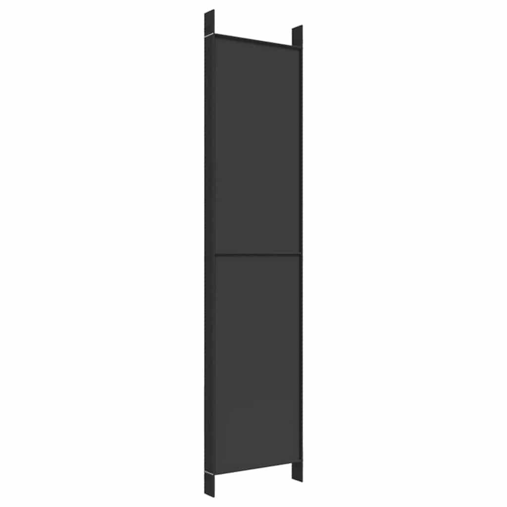 Telpu starpsiena, 6 daļas, melna, 300x220cm, audums