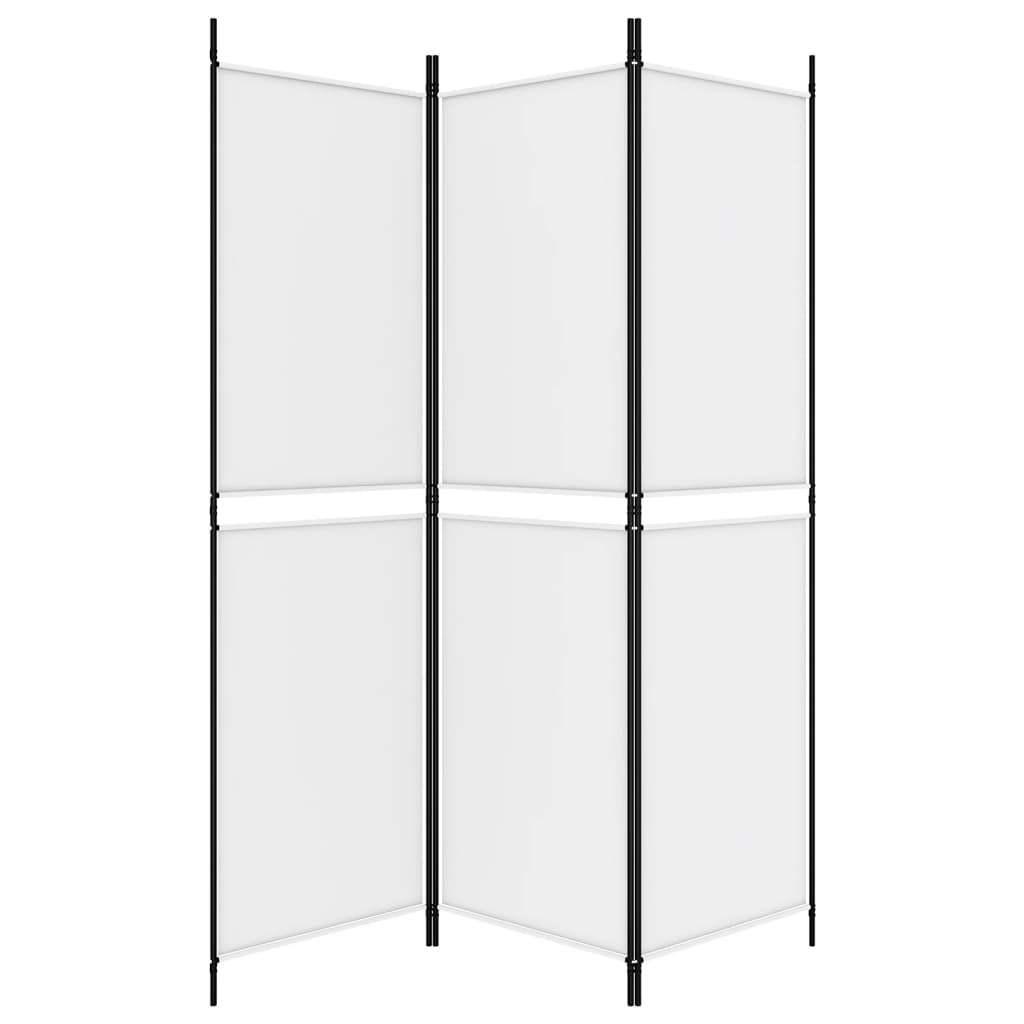 Kambario pertvara, 3 dalių, baltos spalvos, 150x180cm, audinys