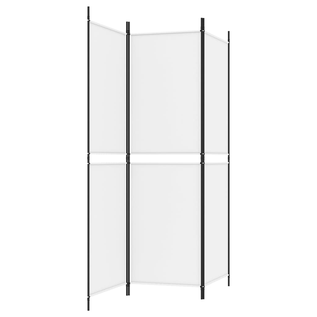 Kambario pertvara, 3 dalių, baltos spalvos, 150x180cm, audinys