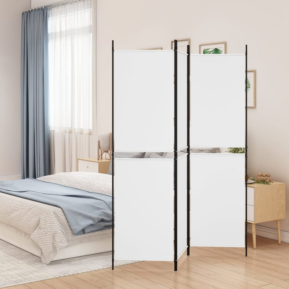 Room divider, 3-panel, white, 150x180cm, fabric