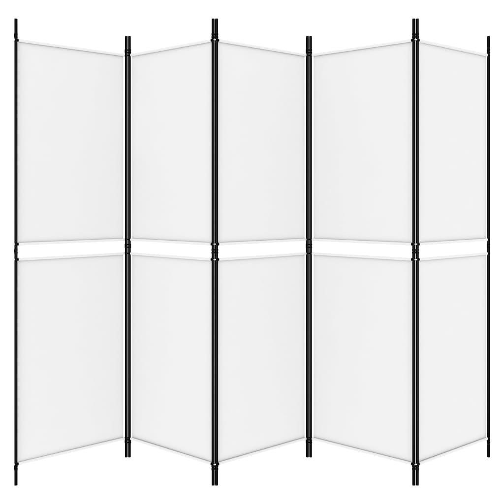 Kambario pertvara, 5 dalių, baltos spalvos, 250x180cm, audinys