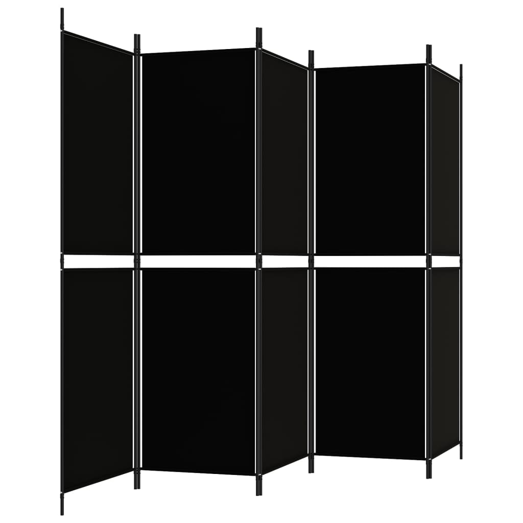 Telpas sadalītājs, 5 daļas, melns, 250x180 cm, audums
