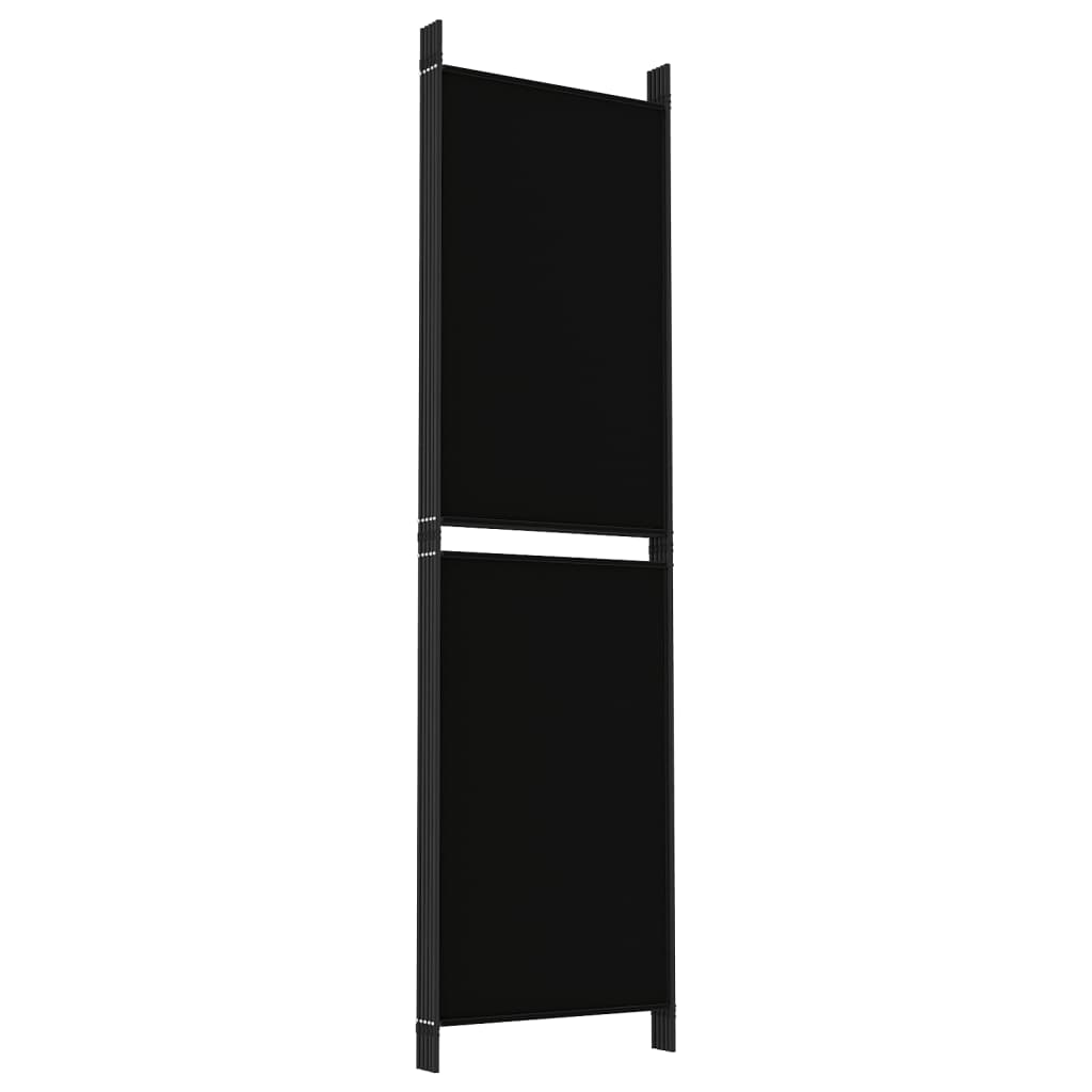 Telpas sadalītājs, 5 daļas, melns, 250x180 cm, audums