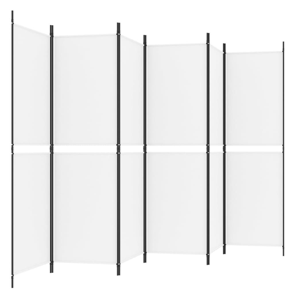 Kambario pertvara, 6 dalių, baltos spalvos, 300x180cm, audinys