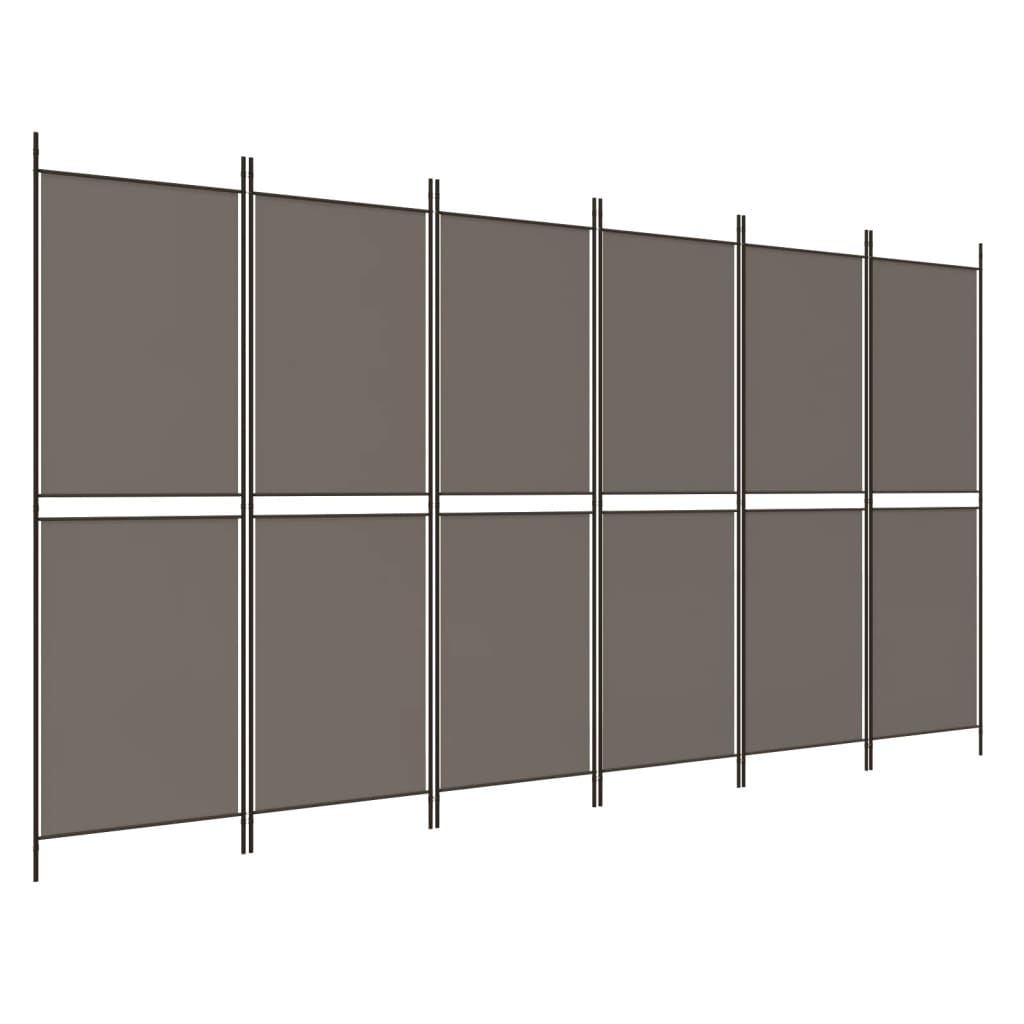 Kambario pertvara, 6 dalių, antracito, 300x180cm, audinys