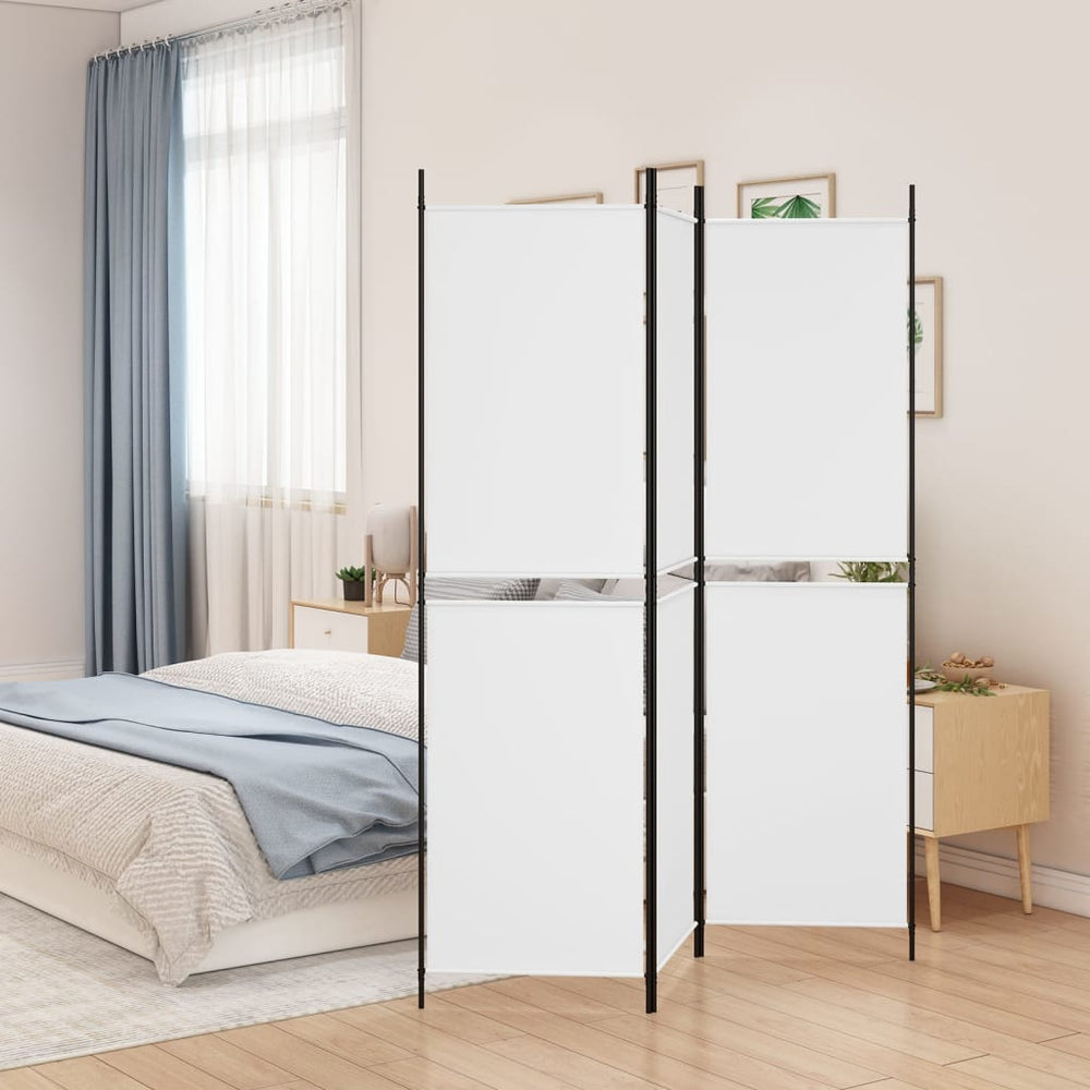 Room divider, 3-panel, white, 150x200cm, fabric