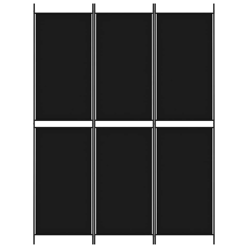 Telpas sadalītājs, 3 daļas, melns, 150x200cm, audums