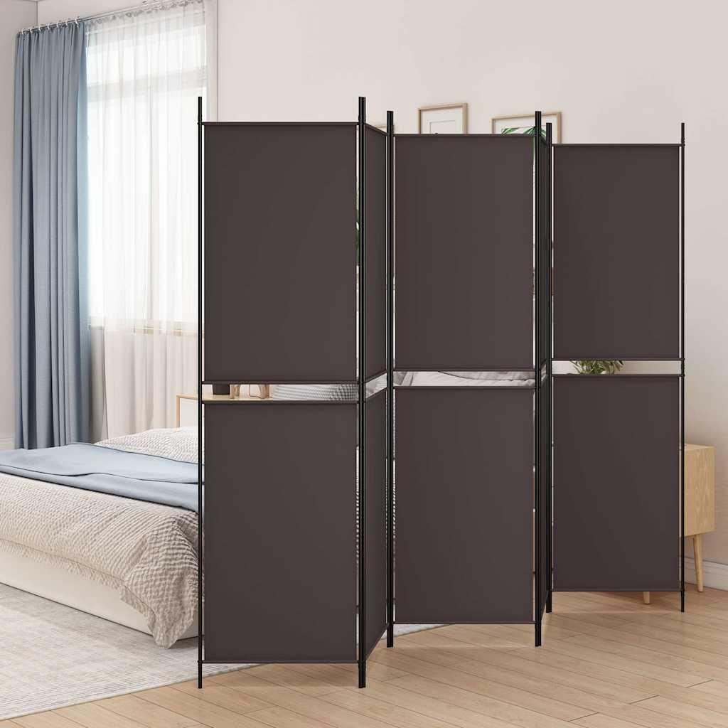 Telts sadalītājs, 5 daļas, brūns, 250x200cm, audums