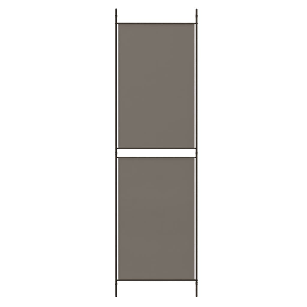 Istabas sadalītājs, 5 daļas, antracīts, 250x200cm, audums