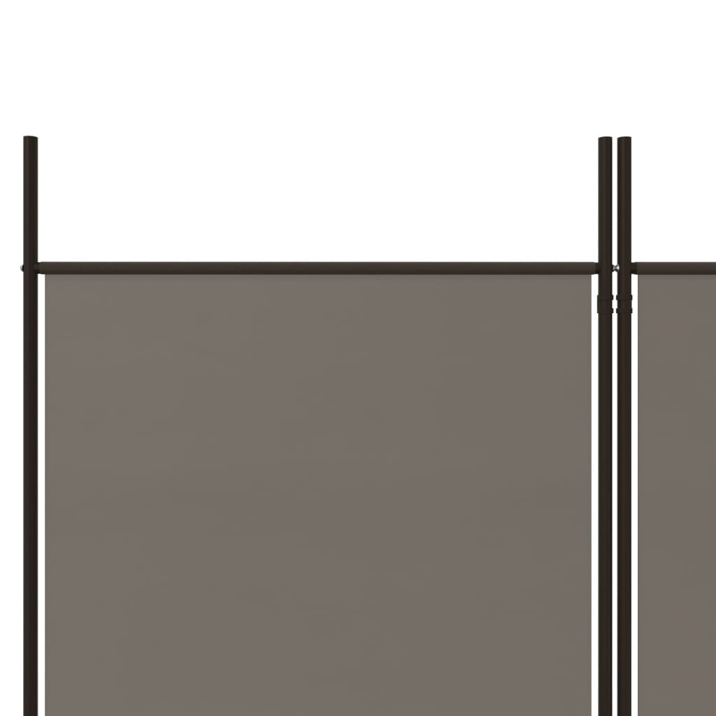 Istabas sadalītājs, 5 daļas, antracīts, 250x200cm, audums